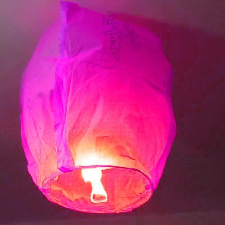 Kongming Lantern Blessing Wishing Lamp Factory Wholesale Color Flame Retardant Paper River Lanterns Sky Lantern Festive Supplies Foreign Trade In Stock