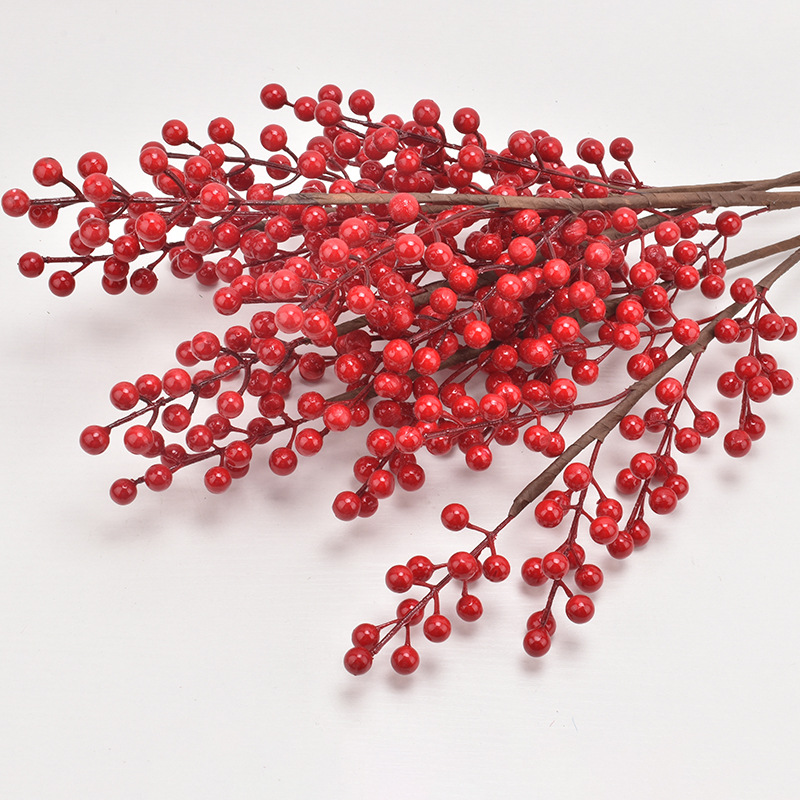 Simulation Hollyberry Wedding New Year Decoration Blessing Bucket Golden Fan Maple Leaf Ginkgo Leaf Rich Fruit Artificial Flower