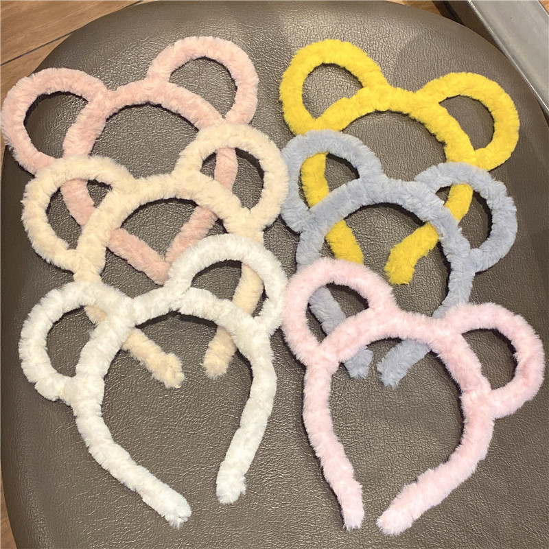 Korean Style Little Bear Flowers Hairpin Headband Female Online Influencer Fairy Outer Wear Face Wash Hair Band Students All-Match Photo Prop Headdress Korean Style Little Bear Flowers Hairpin Headband Female Online Influencer Fairy Outer Wear Face Wash Hair Band Students All-Match Photo Prop Headdress