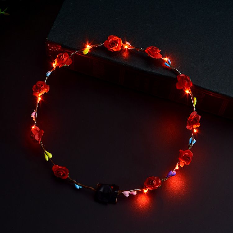 Ten Lights Ten Flowers Flash Light Hawaii Bride Wreath Headdress LED Lights Wholesale Night Market Yiwu Children's Toys Ten Lights Ten Flowers Flash Light Hawaii Bride Wreath Headdress LED Lights Wholesale Night Market Yiwu Children's Toys