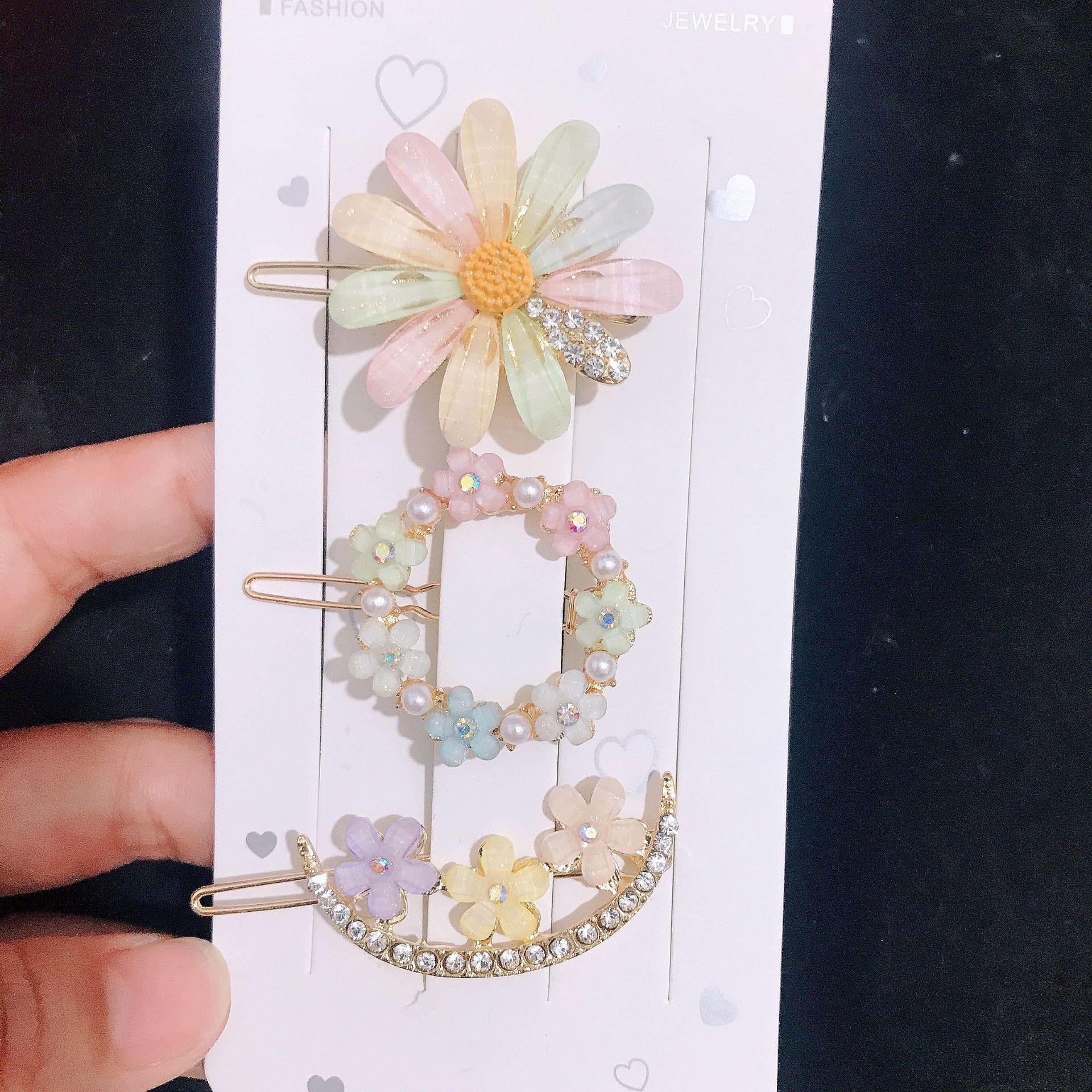 INS Girl Mori Super Fairy Crystal Flowers Hairpin South Korea Simple Hair Clip Internet Celebrity Bang Side Clip Top Clip Headdress INS Girl Mori Super Fairy Crystal Flowers Hairpin South Korea Simple Hair Clip Internet Celebrity Bang Side Clip Top Clip Headdress
