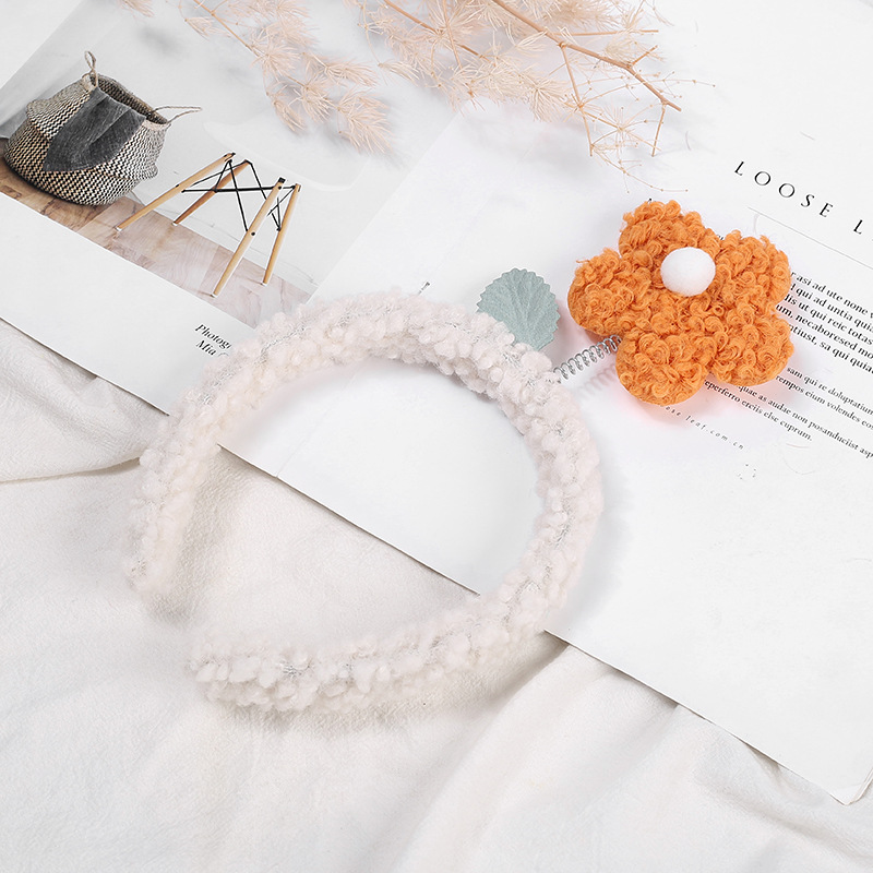 Zhao Lusi Same Style TikTok Headband Female Face Wash Headband Cartoon Plush Headband Cute Little Flowers Hair Clip Headdress Zhao Lusi Same Style TikTok Headband Female Face Wash Headband Cartoon Plush Headband Cute Little Flowers Hair Clip Headdress