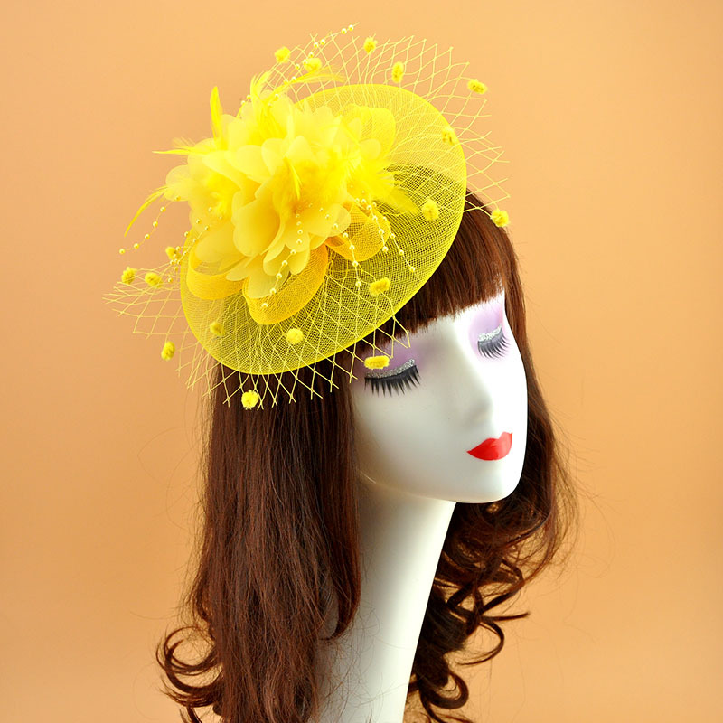 European and American Feather Headwear Headdress Flower Bride Net Yarn Flowers Barrettes Top Hat Hair Accessories Amazon Head Accessories European and American Feather Headwear Headdress Flower Bride Net Yarn Flowers Barrettes Top Hat Hair Accessories Amazon Head Accessories