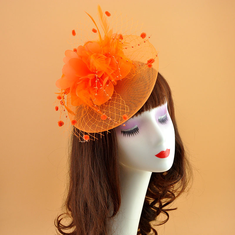 European and American Feather Headwear Headdress Flower Bride Net Yarn Flowers Barrettes Top Hat Hair Accessories Amazon Head Accessories European and American Feather Headwear Headdress Flower Bride Net Yarn Flowers Barrettes Top Hat Hair Accessories Amazon Head Accessories