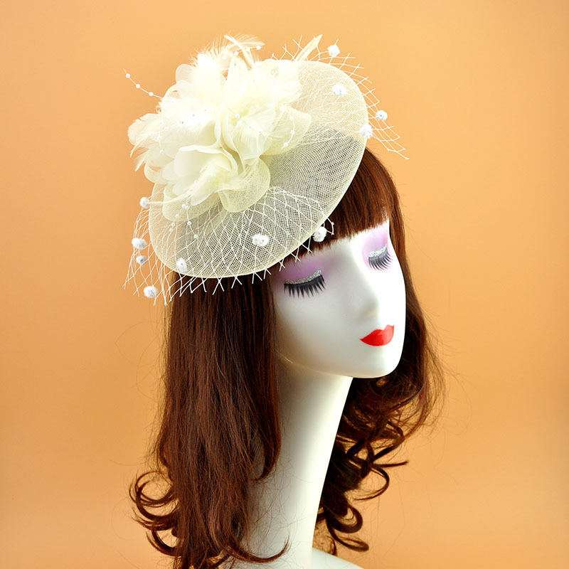 European and American Feather Headwear Headdress Flower Bride Net Yarn Flowers Barrettes Top Hat Hair Accessories Amazon Head Accessories European and American Feather Headwear Headdress Flower Bride Net Yarn Flowers Barrettes Top Hat Hair Accessories Amazon Head Accessories