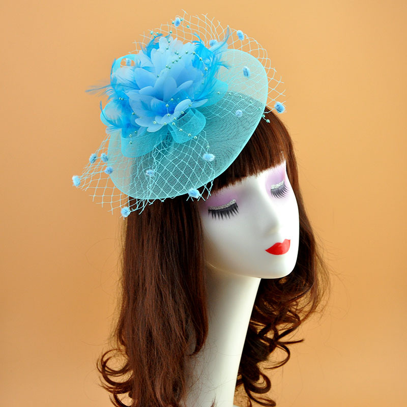 European and American Feather Headwear Headdress Flower Bride Net Yarn Flowers Barrettes Top Hat Hair Accessories Amazon Head Accessories European and American Feather Headwear Headdress Flower Bride Net Yarn Flowers Barrettes Top Hat Hair Accessories Amazon Head Accessories