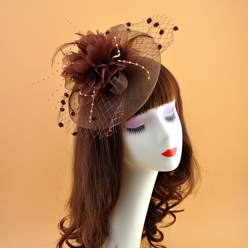 European and American Feather Headwear Headdress Flower Bride Net Yarn Flowers Barrettes Top Hat Hair Accessories Amazon Head Accessories European and American Feather Headwear Headdress Flower Bride Net Yarn Flowers Barrettes Top Hat Hair Accessories Amazon Head Accessories