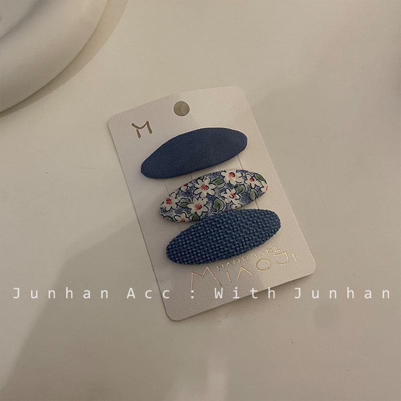 Korean Ins Blue Texture Love Heart Flowers BB Clip Cute Baby Shredded Hair Side Clip Hair Clips Hair Accessories Headdress Set Korean Ins Blue Texture Love Heart Flowers BB Clip Cute Baby Shredded Hair Side Clip Hair Clips Hair Accessories Headdress Set