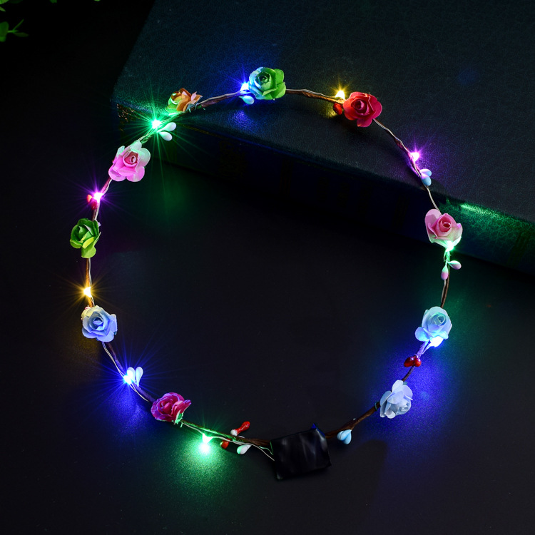 Ten Lights Ten Flowers Flash Luminous Garland Headdress Hair Hoop LED Lights Night Market Stall Hot Sale Hot Toys Children Ten Lights Ten Flowers Flash Luminous Garland Headdress Hair Hoop LED Lights Night Market Stall Hot Sale Hot Toys Children