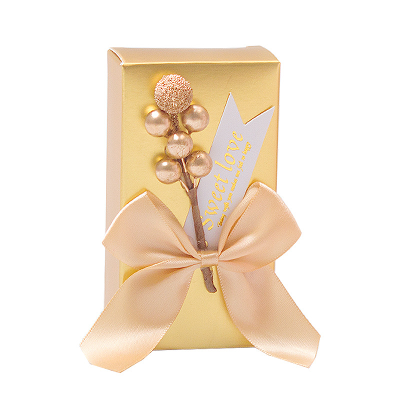New Internet Celebrity Wedding Candies Box Rectangular Gift Folding Paper Wedding Candies Box Wedding Packaging Candy Box in Stock