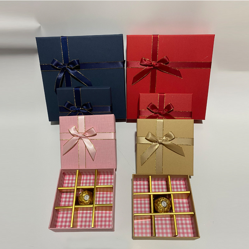 DIY Chocolate Packing Box 6 Grid 9 Grid Thickened Gift Box Valentine&#039;s Day Gift Paper Box Holiday Candy Box Jewelry Box