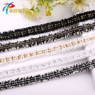 Ribbons  Environmental Protection Chanel-Style Gold and Silver Silk Lace Clothing Accessories Ethnic Style Lace Ribbon