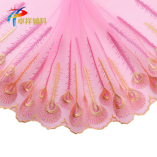 Ribbons  Environmental Protection Chanel-Style Gold and Silver Silk Lace Clothing Accessories Ethnic Style Lace Ribbon