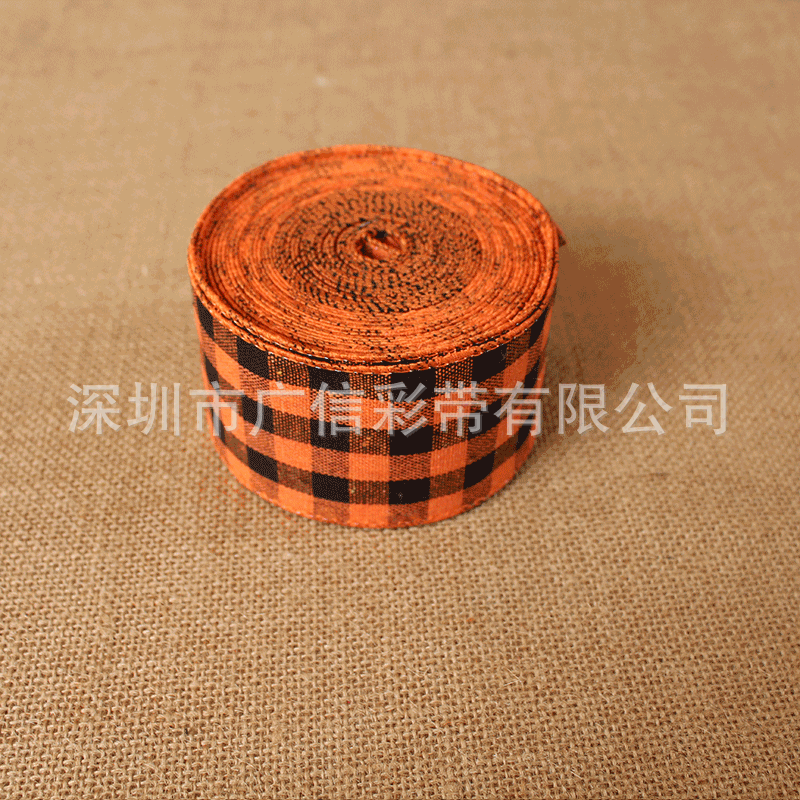 Guangxin Ribbon Plaid Ribbon Imitation Linen Ribbon Thanksgiving Ribbons Guangxin Ribbon Plaid Ribbon Imitation Linen Ribbon Thanksgiving Ribbons