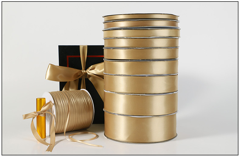 Champagne Gold Packing Ribbon Bow Ribbon Dacron Ribbon Ribbon Jacquard Net Tape Car Ribbons