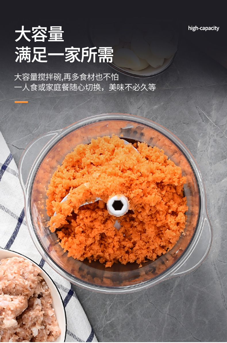 Pai Pai Le Meat Grinder Minced Food Machine Meshed Garlic Device Manual Vegetable-Cutting Machine Hand Pressure Cooking Machine Stuffing Grinder Egg Beater