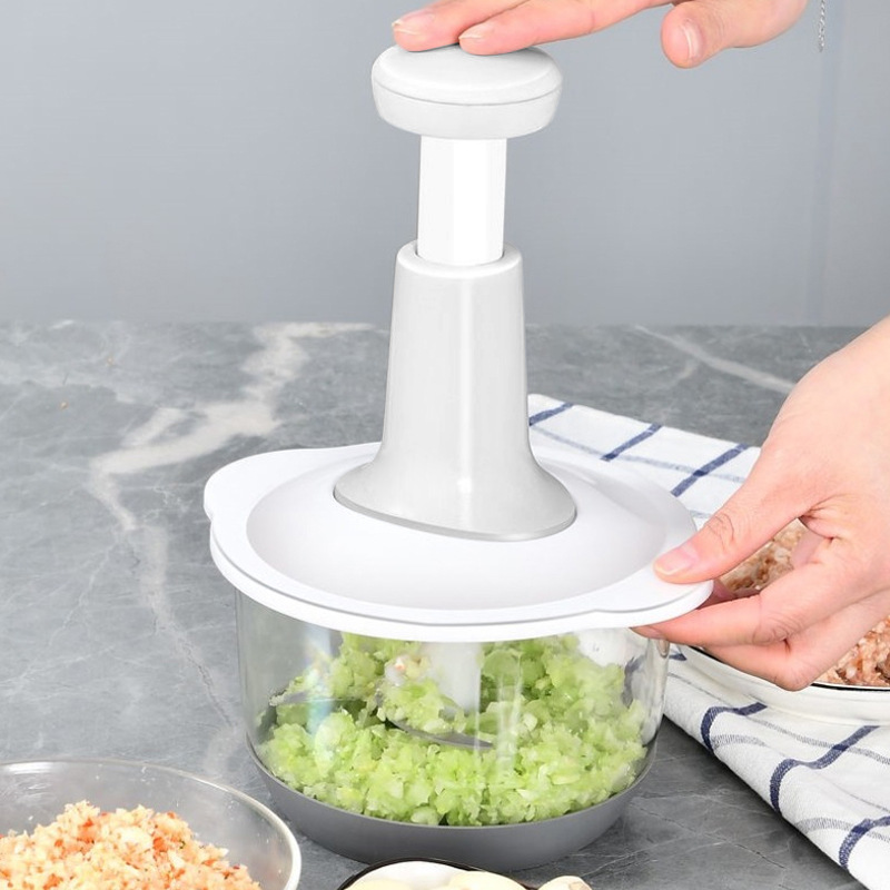 Pai Pai Le Meat Grinder Minced Food Machine Meshed Garlic Device Manual Vegetable-Cutting Machine Hand Pressure Cooking Machine Stuffing Grinder Egg Beater