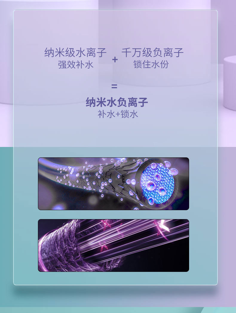 Internet Celebrity T-Type Hammer Household Electric Blower Heating and Cooling Air Red Gradient Portable Hair Dryer Blue Light Anion Generation Factory