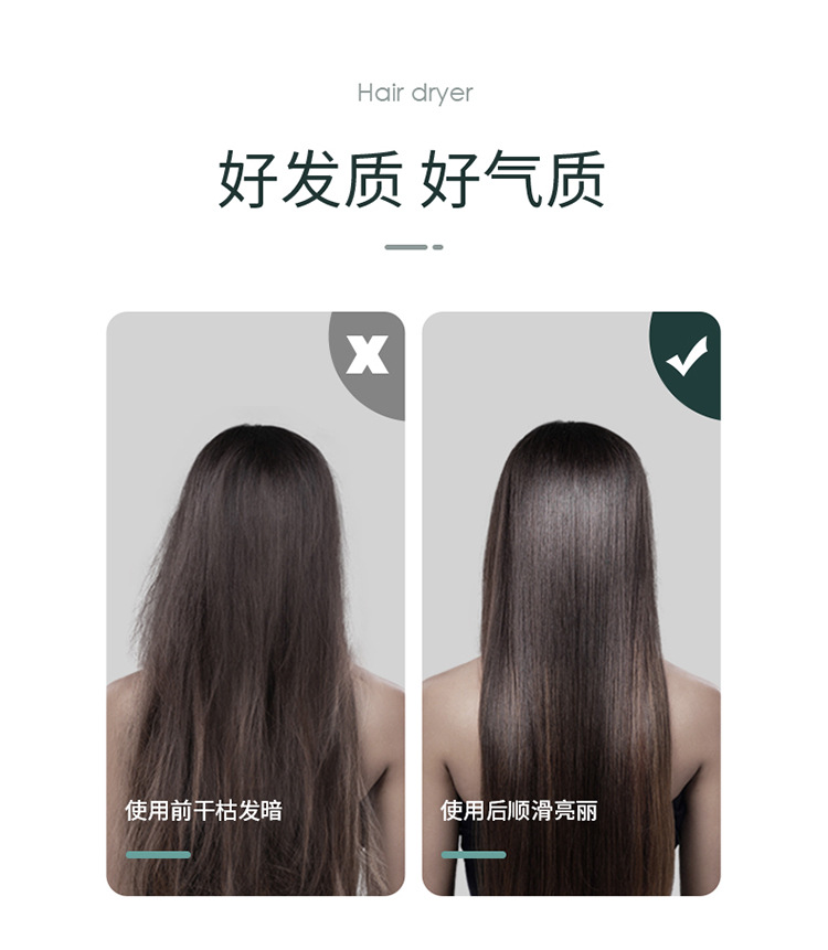 Internet Celebrity T-Type Hammer Household Electric Blower Heating and Cooling Air Red Gradient Portable Hair Dryer Blue Light Anion Generation Factory