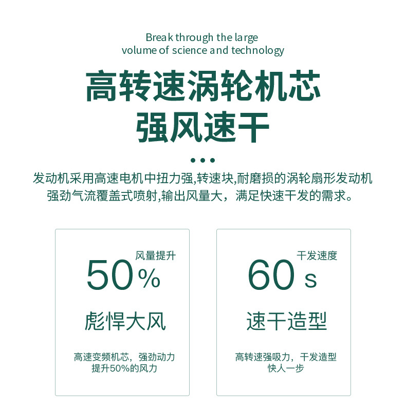 Internet Celebrity T-Type Hammer Household Electric Blower Heating and Cooling Air Red Gradient Portable Hair Dryer Blue Light Anion Generation Factory