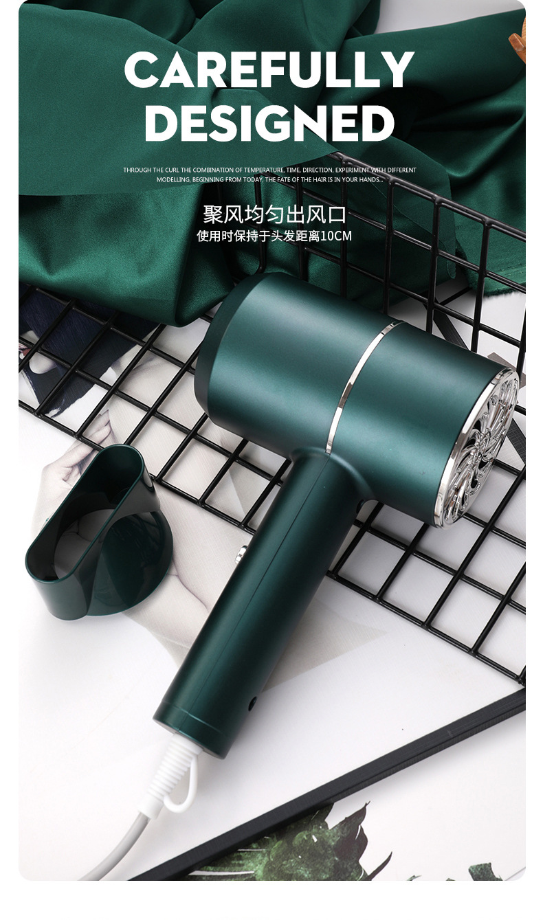 Internet Celebrity T-Type Hammer Household Electric Blower Heating and Cooling Air Red Gradient Portable Hair Dryer Blue Light Anion Generation Factory
