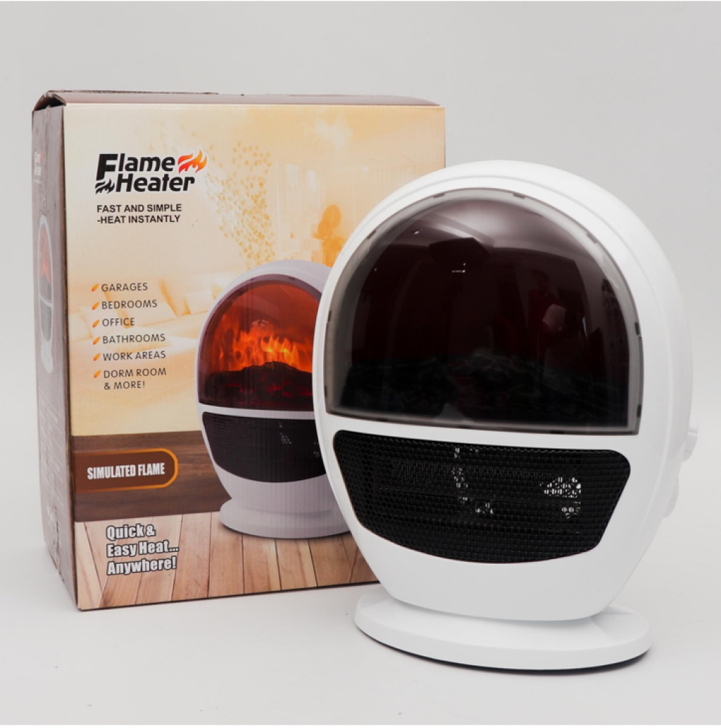 Simulation Carbon Crystal Flame Heater Household Warm Air Blower Device Small Air Conditioning Office Mini Heater Electric Heater