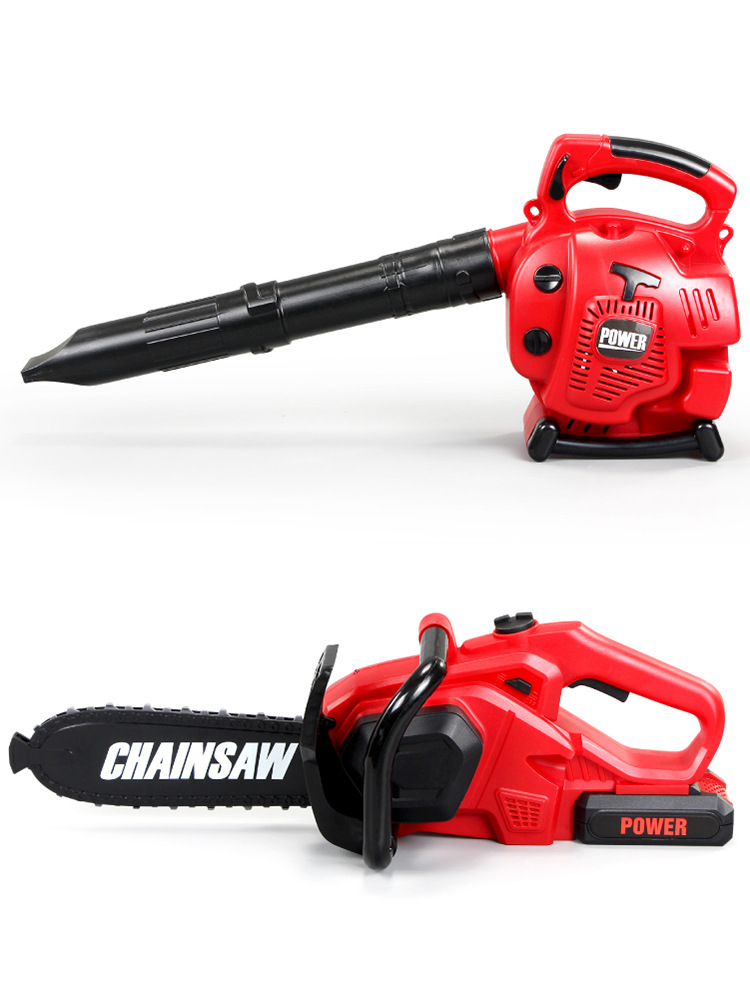 Children&#039;s Simulation Electric Repair Tool Light Sound Electric Saw Mower Grass-Cutting Machine Hair Dryer Tool Cross-Border