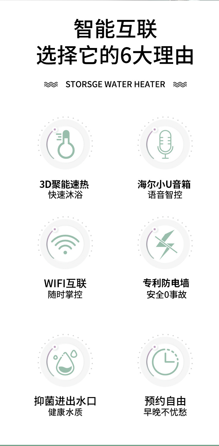Haier Leader Water Heater Household Electric Water Heater 60l Water Heater Water Storage Type Demand Water Heaters Wholesale