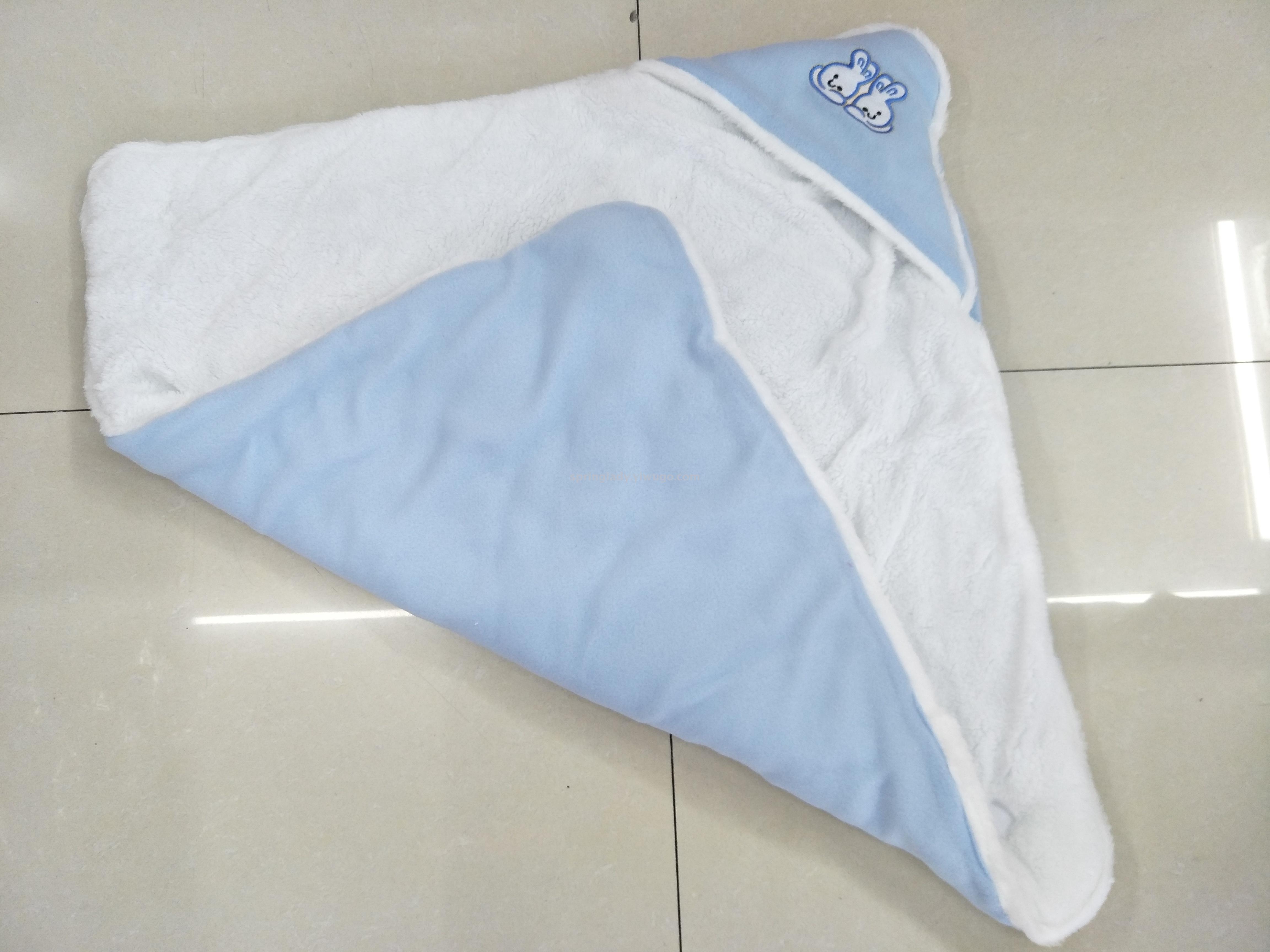 Factory Direct Sales Super Soft High-Quality White Baby Baby's Blanket Hug Blanket Fluffy Baby Anti-Kick Quilt SPRING LADY