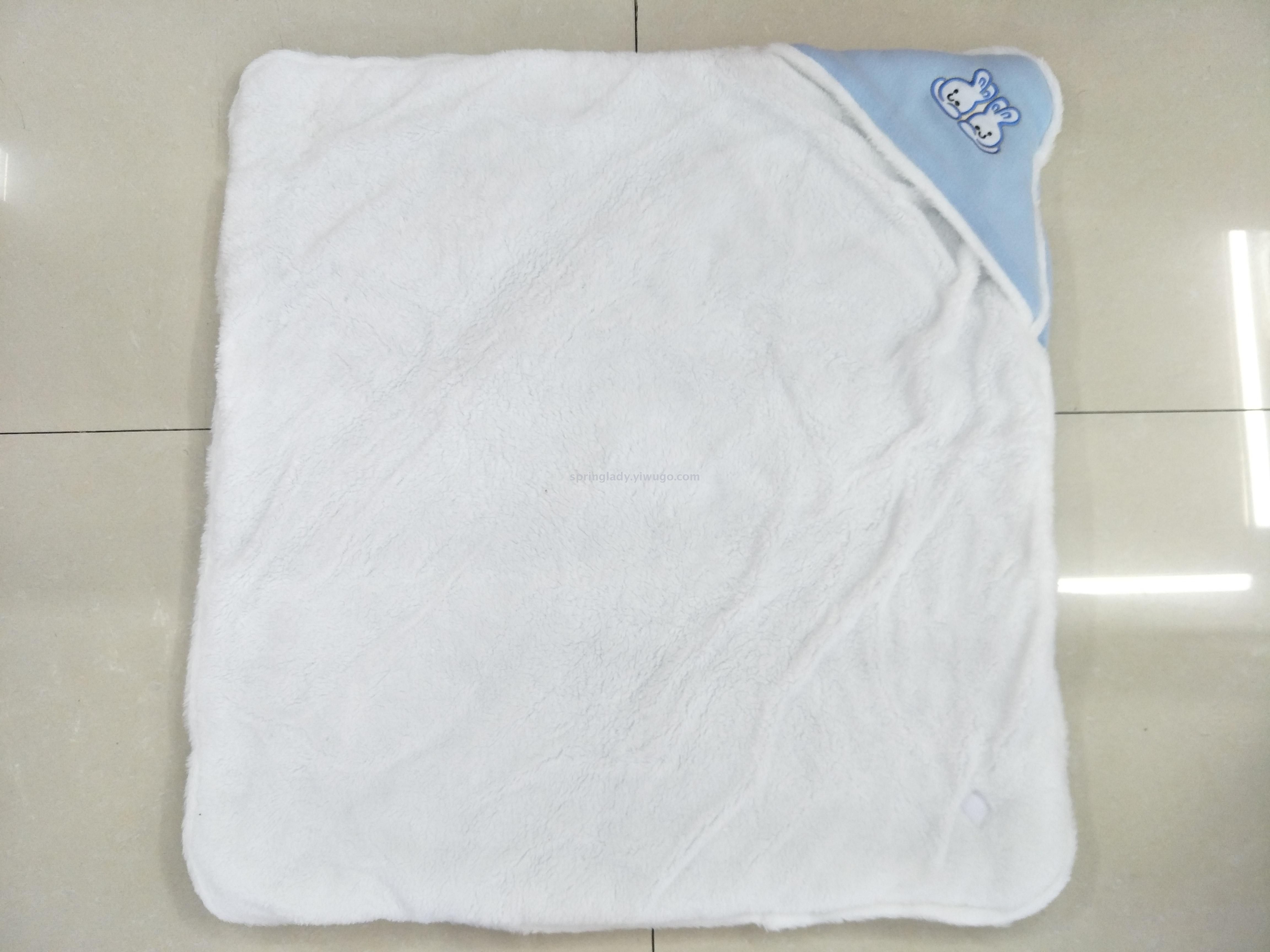 Factory Direct Sales Super Soft High-Quality White Baby Baby's Blanket Hug Blanket Fluffy Baby Anti-Kick Quilt SPRING LADY