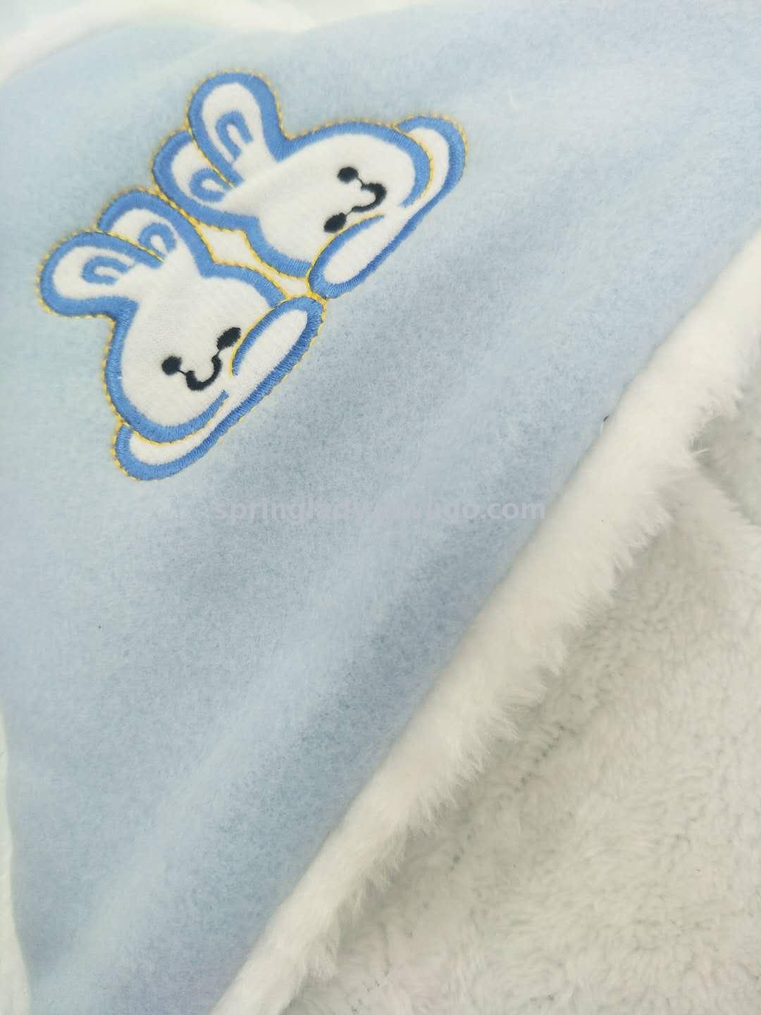 Factory Direct Sales Super Soft High-Quality White Baby Baby's Blanket Hug Blanket Fluffy Baby Anti-Kick Quilt SPRING LADY