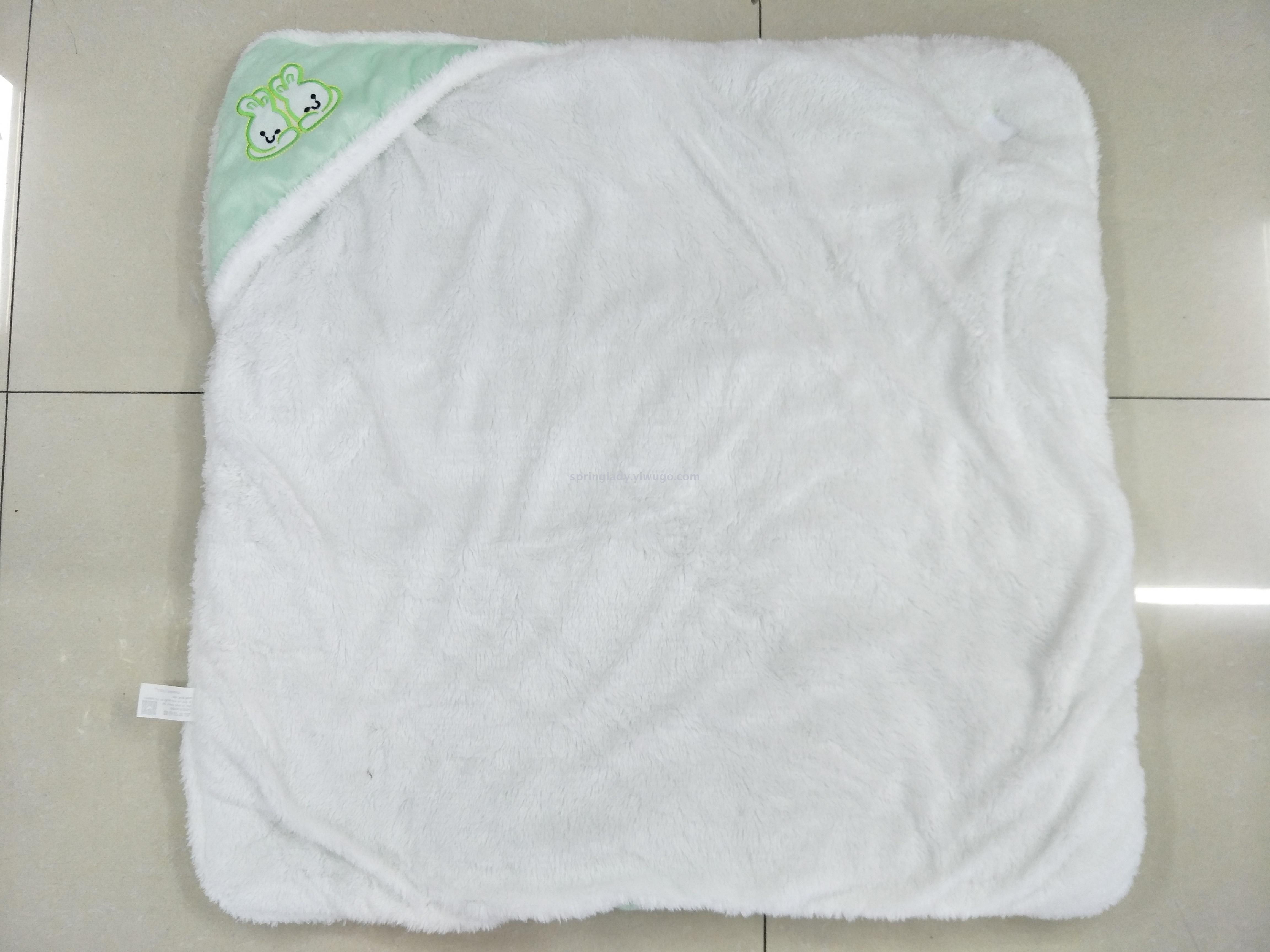 Factory Direct Sales Super Soft High-Quality White Baby Baby's Blanket Hug Blanket Fluffy Baby Anti-Kick Quilt SPRING LADY