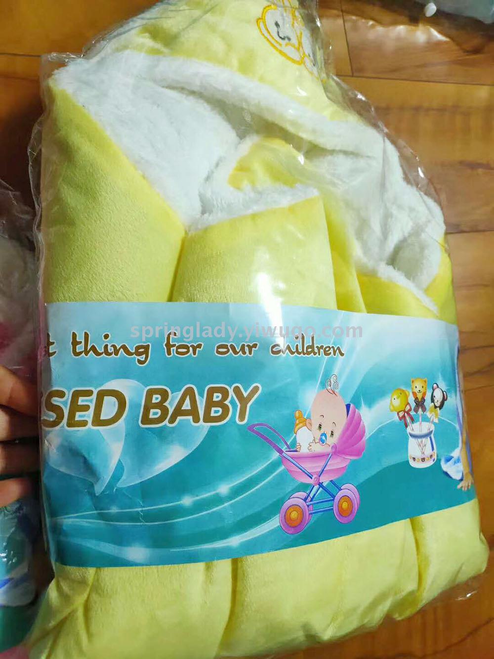 Factory Direct Sales Super Soft High-Quality White Baby Baby's Blanket Hug Blanket Fluffy Baby Anti-Kick Quilt SPRING LADY