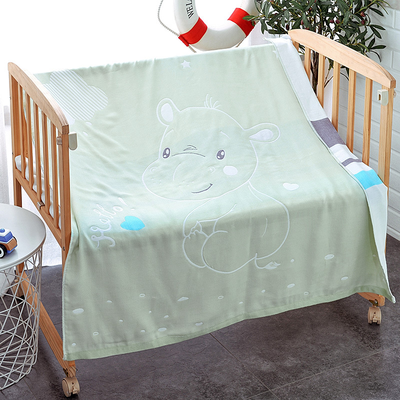 Bamboo Fiber 6-Layer Gauze Baby Quilt Baby Home Textile Baby's Bath Towel Six-Layer Jacquard Gauze Children's Duvet