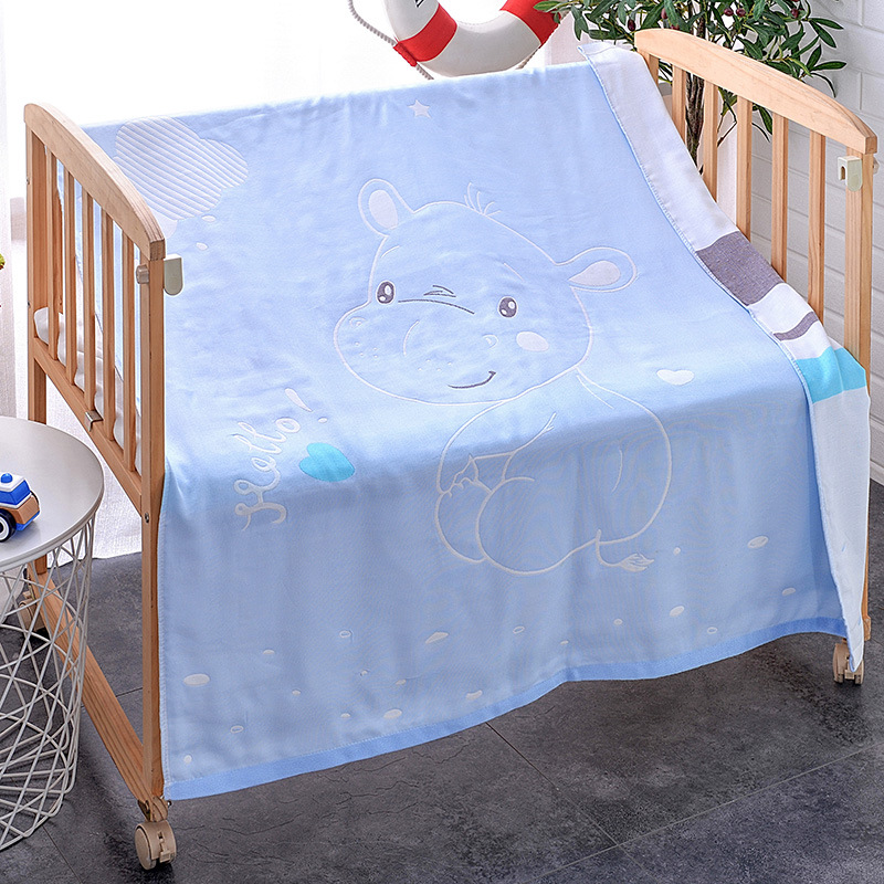 Bamboo Fiber 6-Layer Gauze Baby Quilt Baby Home Textile Baby's Bath Towel Six-Layer Jacquard Gauze Children's Duvet