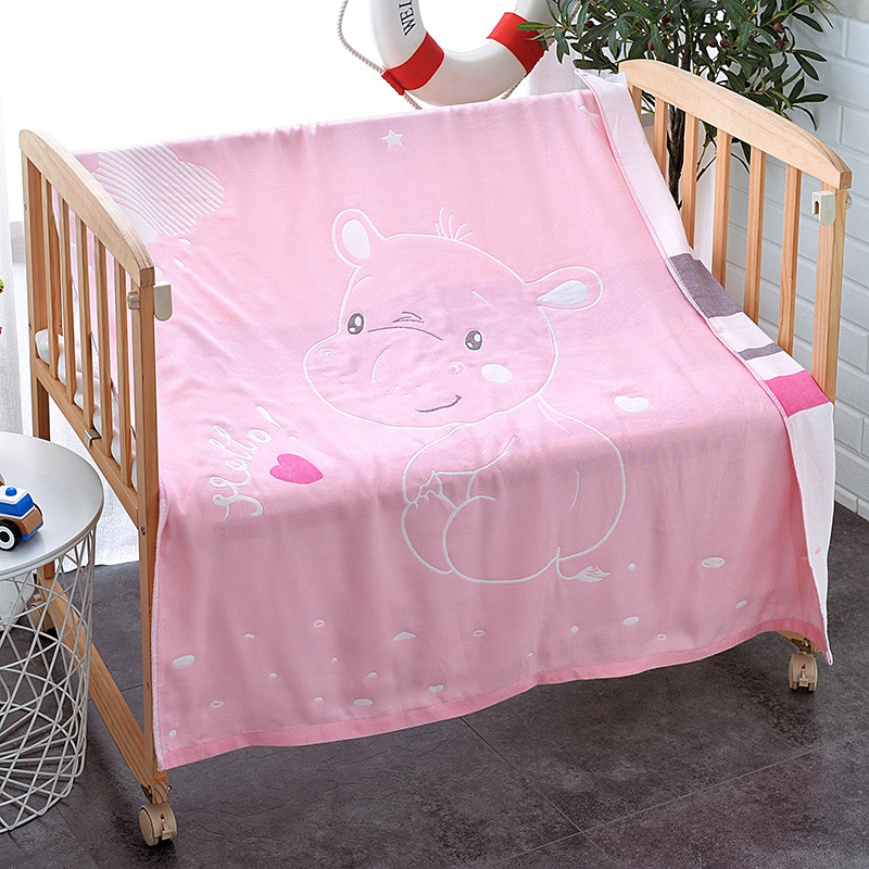 Bamboo Fiber 6-Layer Gauze Baby Quilt Baby Home Textile Baby's Bath Towel Six-Layer Jacquard Gauze Children's Duvet