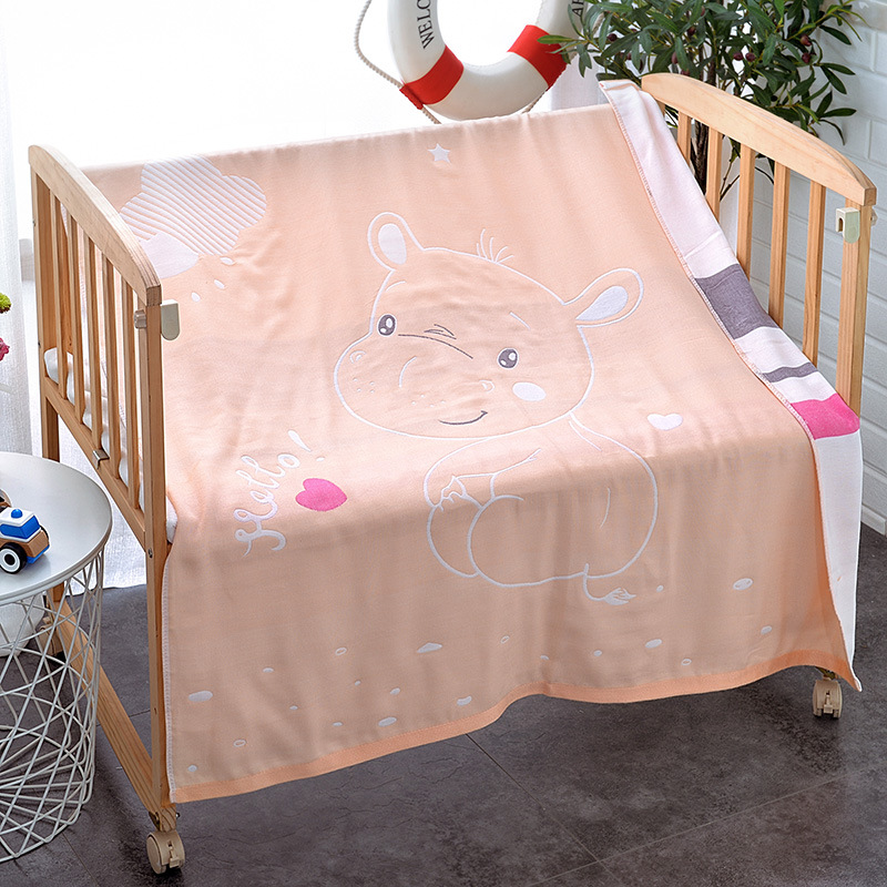 Bamboo Fiber 6-Layer Gauze Baby Quilt Baby Home Textile Baby's Bath Towel Six-Layer Jacquard Gauze Children's Duvet