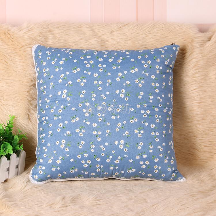 Chemical Fiber Throw Pillows Quilt Plaid & Printed Lumbar Support Pillow Mat Car Air Conditioner Quilt Factory Direct Sales