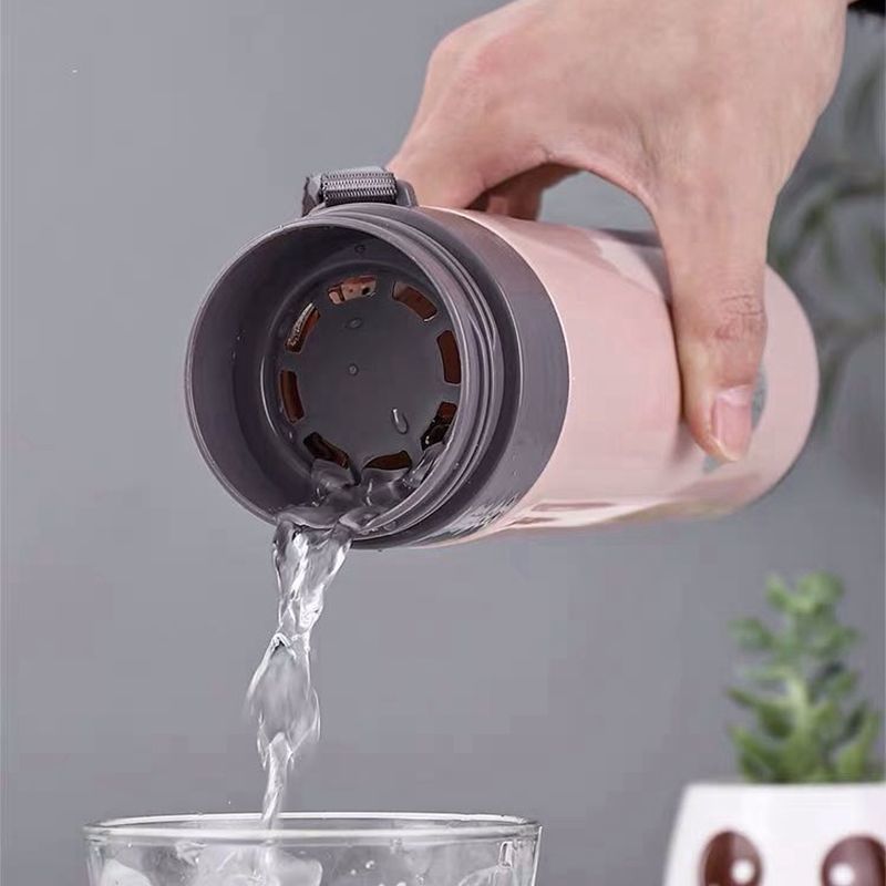 Double-Layer Plastic Glass Cup Shatter Proof Insulation Glass Women&#039;s Student Water Cup Men&#039;s Portable Simple Tea Brewing Cup with Strainer