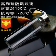  High Temperature Resistant Fashion Water Cup Portable Sports Water Bottle Creative Glass Cup Tea Cup Glass Logo
