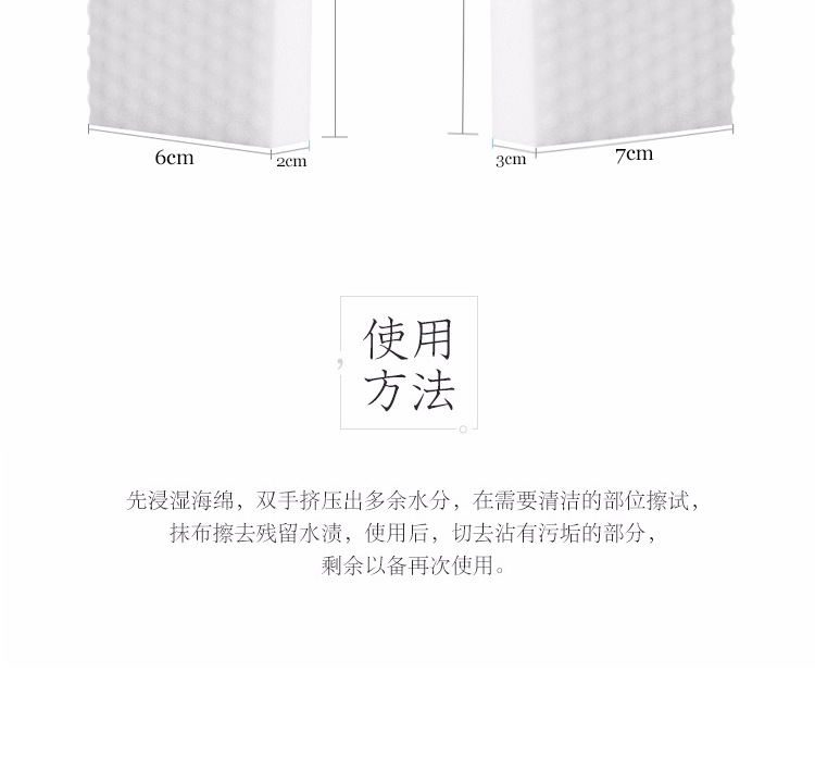 New type 2018 double compression high density dishwashing sponge nanometer cleaning products interior decoration magic wipe package mail