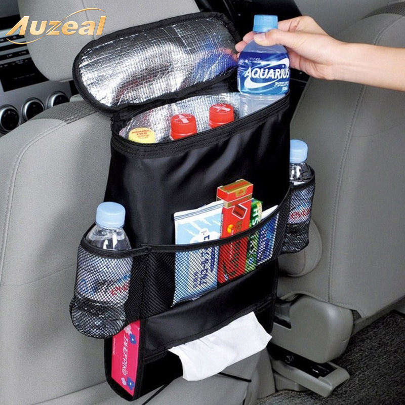 Car Thermal Bag Large Capacity Car Refrigerated Ice Pack Sundries Shopping Bags Car Chair Back Bag Folding Hanging Storage Bag