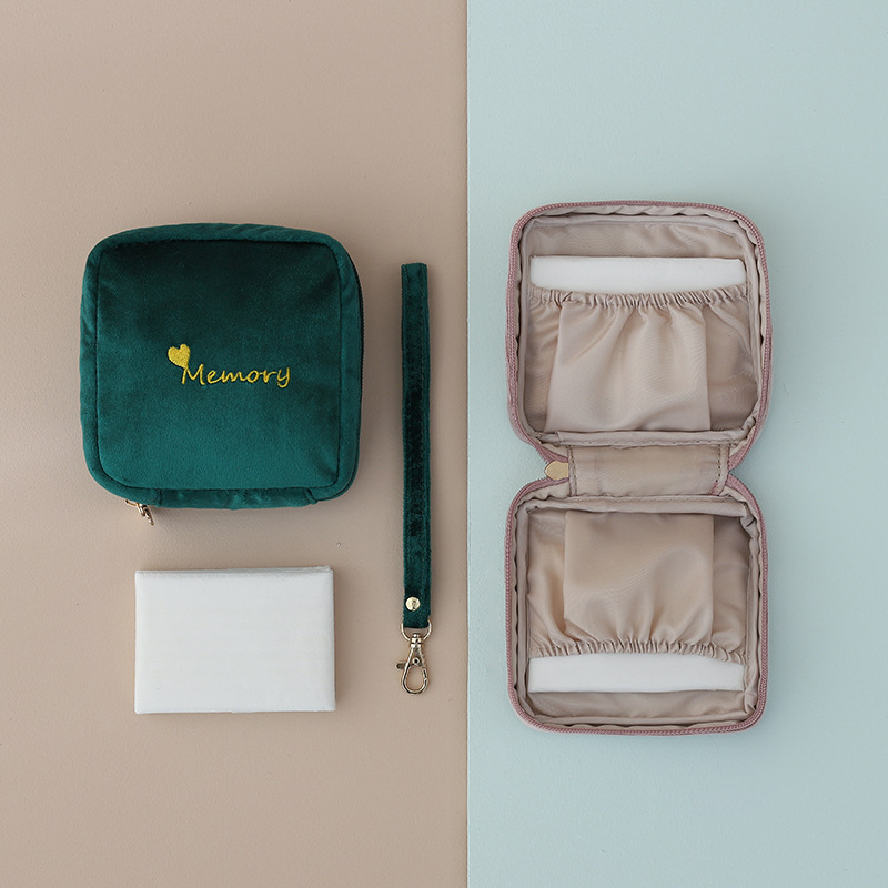 Sanitary Pads Sanitary Napkin Storage Bag Portable Coin Purse with Handle Pads Bag Sundries Storage Bag Stall Storage Bag