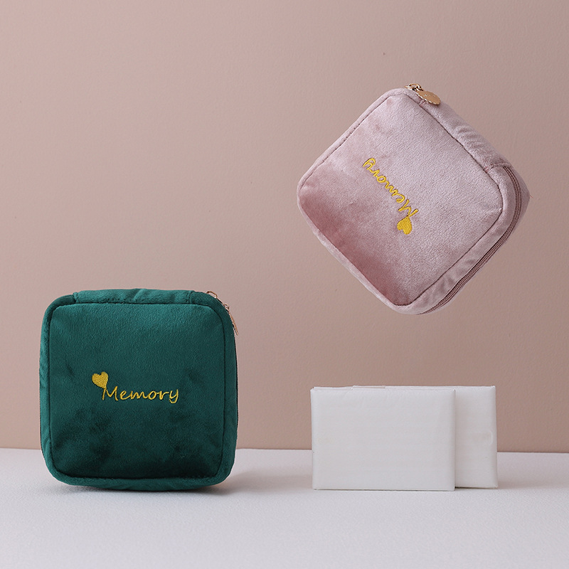 Sanitary Pads Sanitary Napkin Storage Bag Portable Coin Purse with Handle Pads Bag Sundries Storage Bag Stall Storage Bag