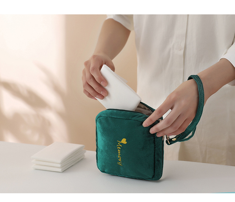 Sanitary Pads Sanitary Napkin Storage Bag Portable Coin Purse with Handle Pads Bag Sundries Storage Bag Stall Storage Bag