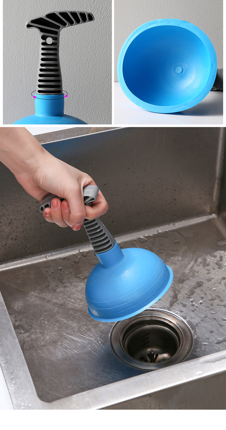 toilet plunger through the Toilet Sewer Gadget Blocked Toilet Toilet Plunger Suction Cup Tool