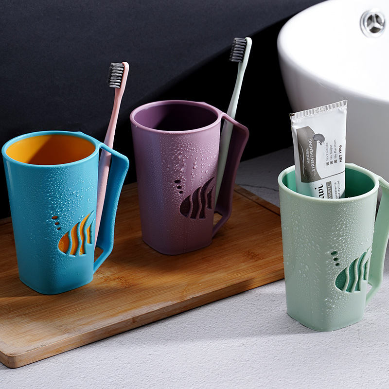Creative gargle cup simple toothbrush cup toilet brush cup household couples wash gargle cup toothjar cup booth