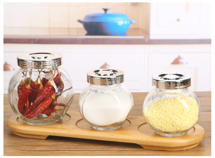 Glass Seasoning Bottle Storage Jar Flat Drum Glass Bottle Transparent Glass Bottle Candy Bottle Tea Jar Sucrier Sealed Jar Glass Seasoning Bottle Storage Jar Flat Drum Glass Bottle Transparent Glass Bottle Candy Bottle Tea Jar Sucrier Sealed Jar