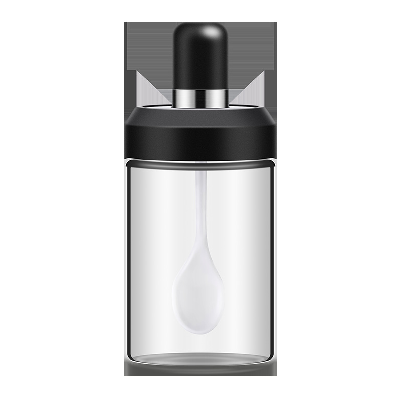 Integrated Seasoning Jar Glass Seasoning Box Seasoning Bottle Seasoning Bottle Stainless Steel Seasoning Jar Seasoning Box Oil Pot