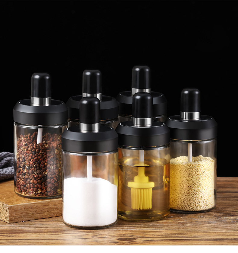 Integrated Seasoning Jar Glass Seasoning Box Seasoning Bottle Seasoning Bottle Stainless Steel Seasoning Jar Seasoning Box Oil Pot Integrated Seasoning Jar Glass Seasoning Box Seasoning Bottle Seasoning Bottle Stainless Steel Seasoning Jar Seasoning Box Oil Pot